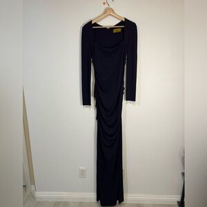 Nicole Miller navy blue cocktail evening dress 10